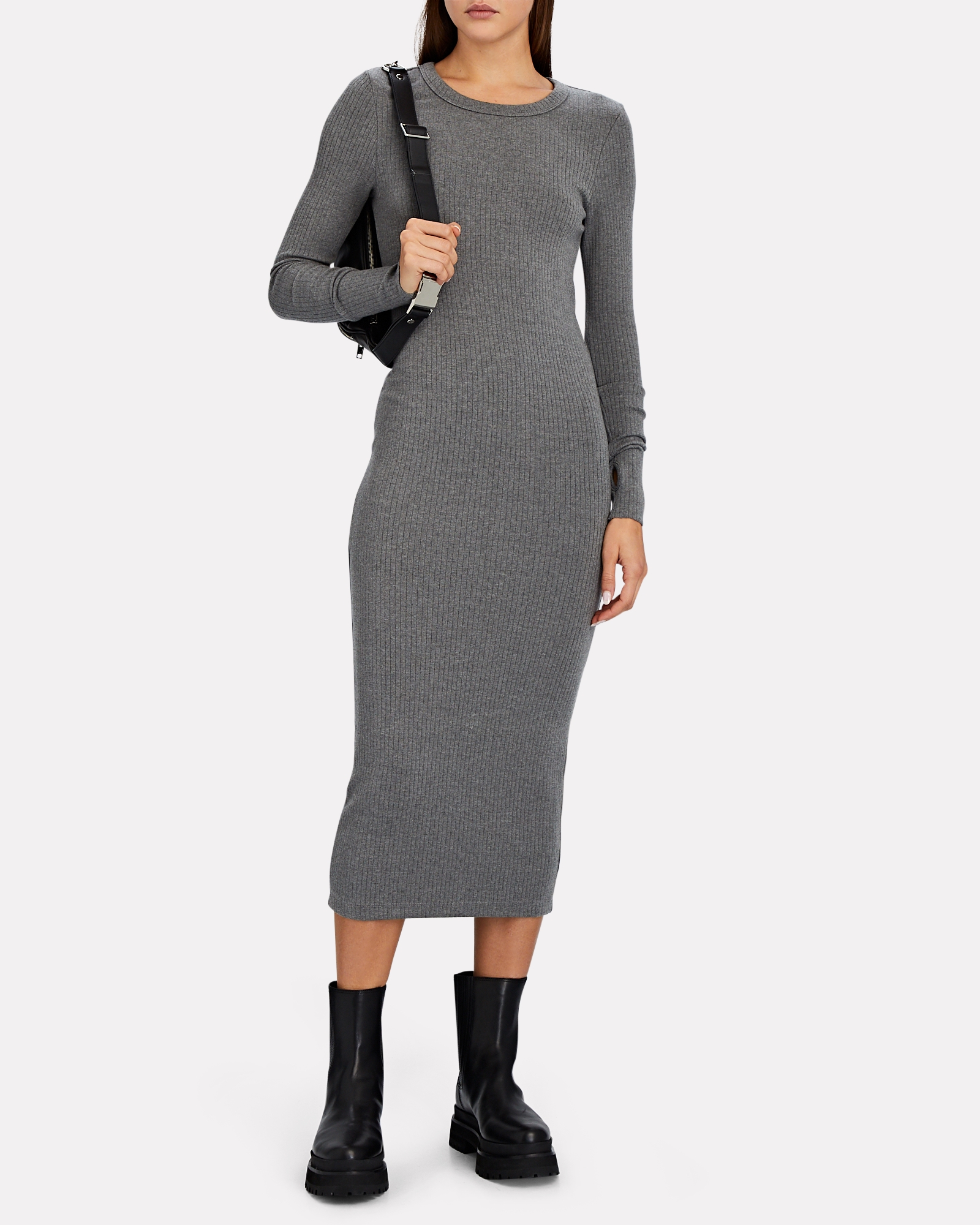 Enza Costa Rib Knit Midi Dress | INTERMIX®