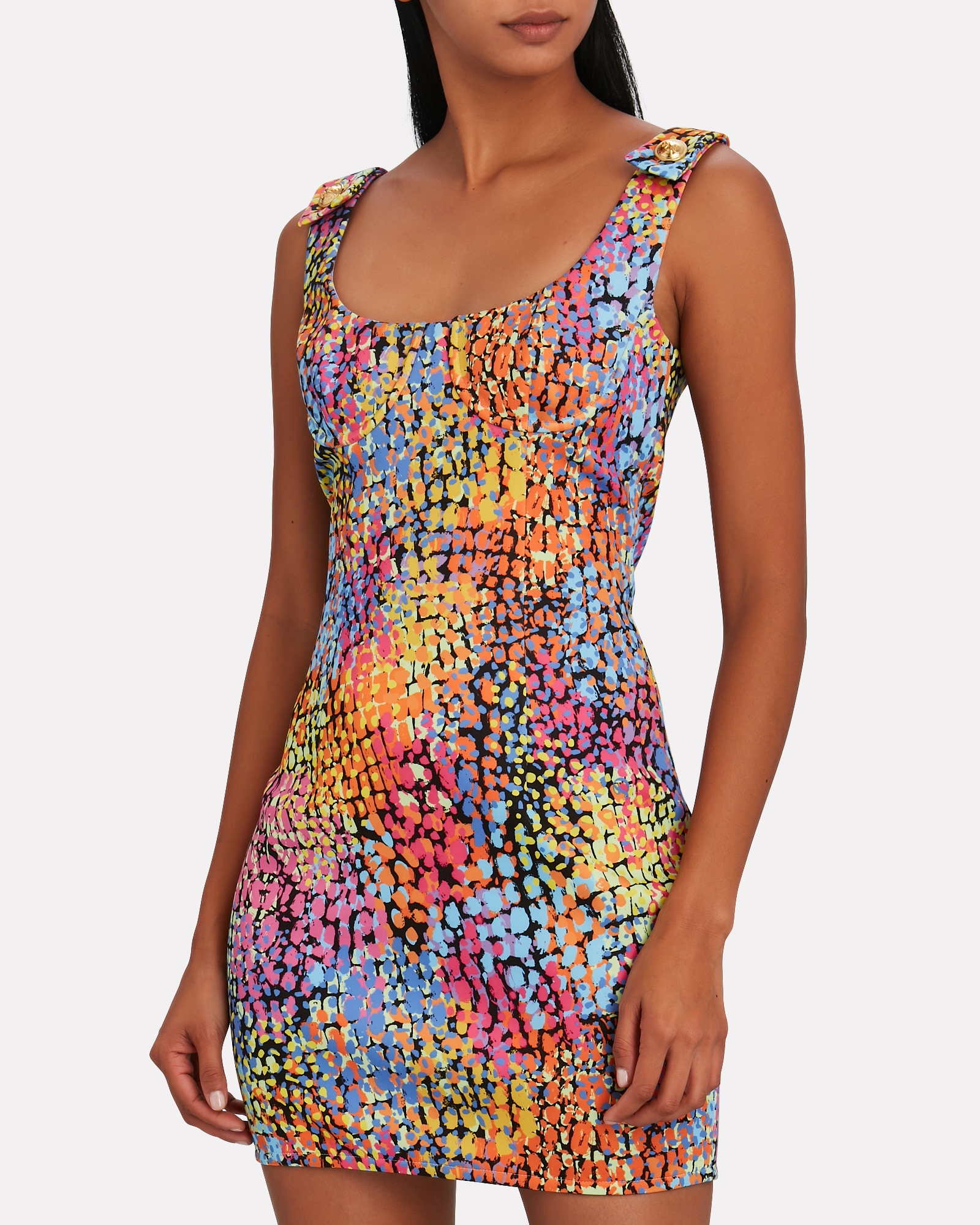 Dundas Rainbow Dot Neoprene Mini Dress | INTERMIX®