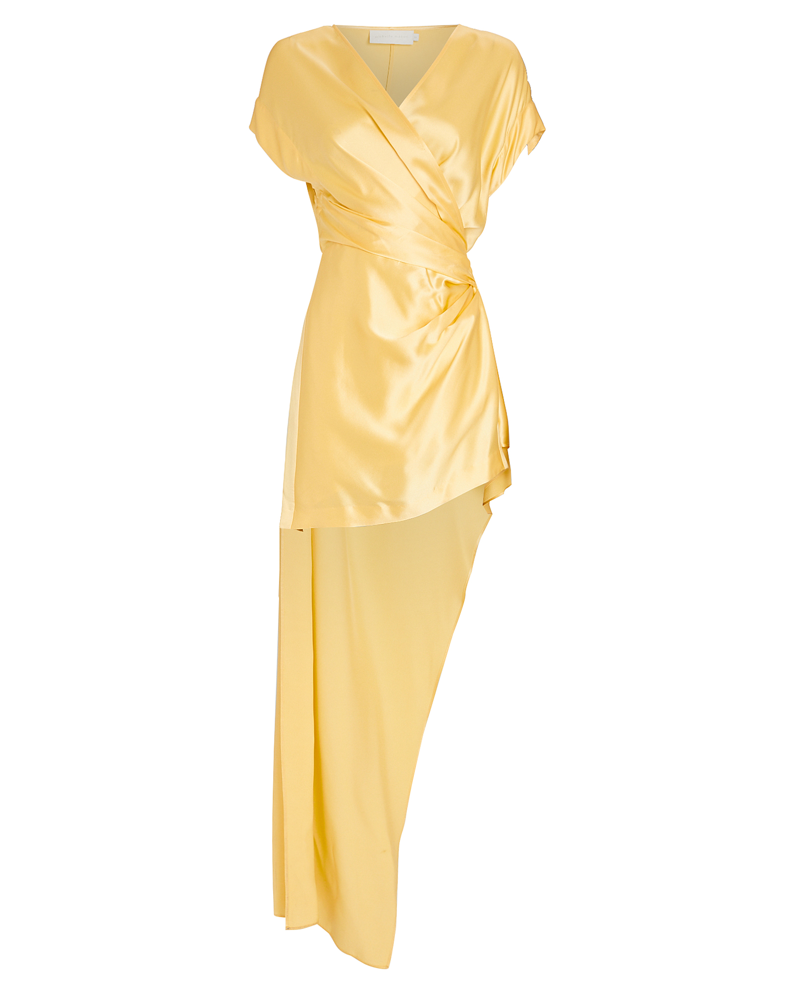 MICHELLE MASON Silk Wrap Mini Dress,060049659102
