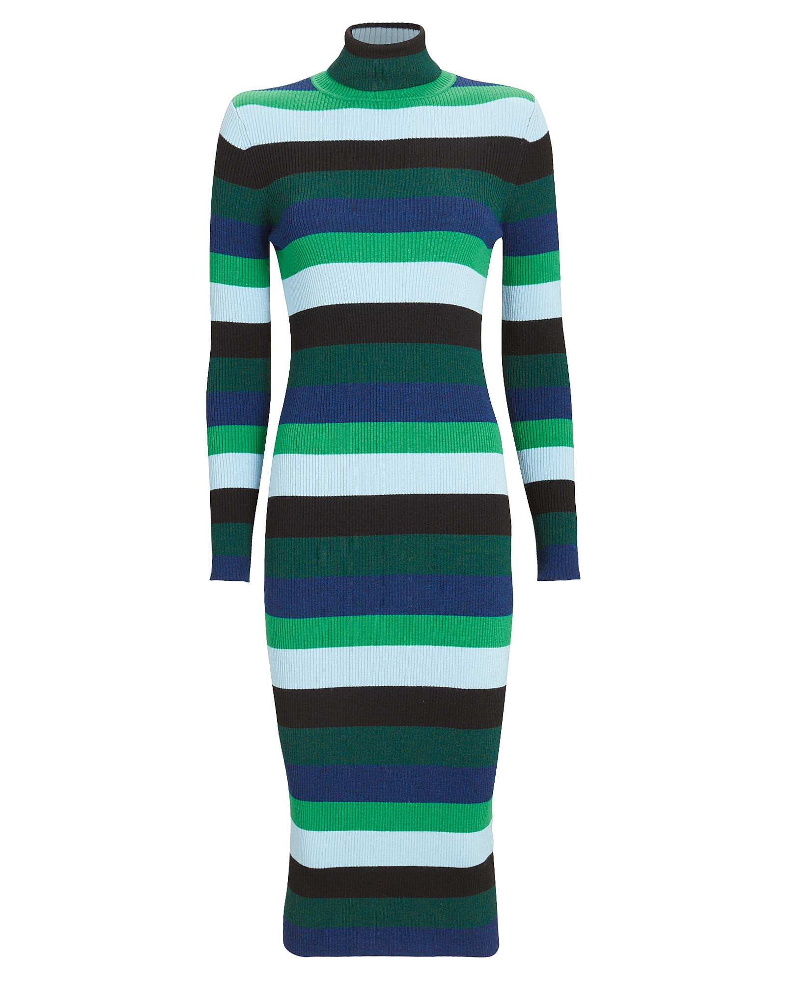 STAUD Lisa Striped Knit Midi Dress | INTERMIX®
